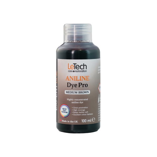 LeTech Leather Aniline Dye (Medium Brown, 100ml)
