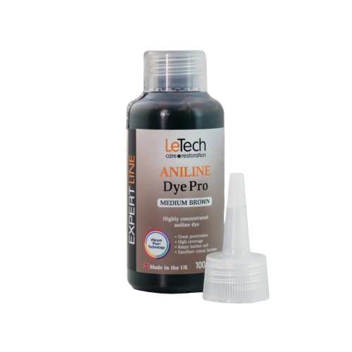 LeTech Leather Aniline Dye (Medium Brown, 100ml)