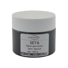 Leather cream Seta (Black, 100gr)