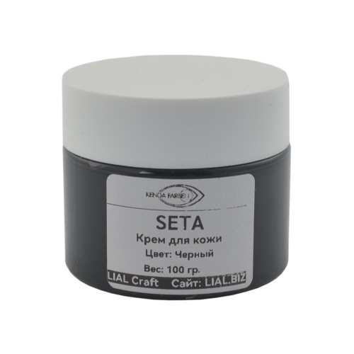 Leather cream Seta (Black, 100gr)