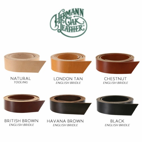 Belt blank Hermann Oak Bridle 38mm (Chestnut)