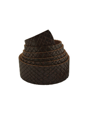 Ременная заготовка Treccia Marrone 38мм (тёмно-кор.)