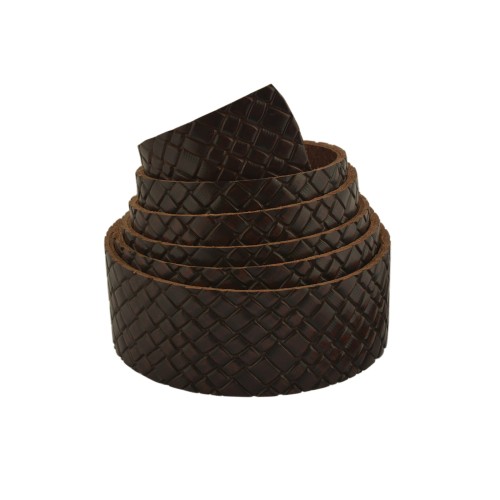 Belt blank Treccia Marrone 35mm (Dark Brown)