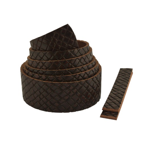 Belt blank Treccia Marrone 35mm (Dark Brown)