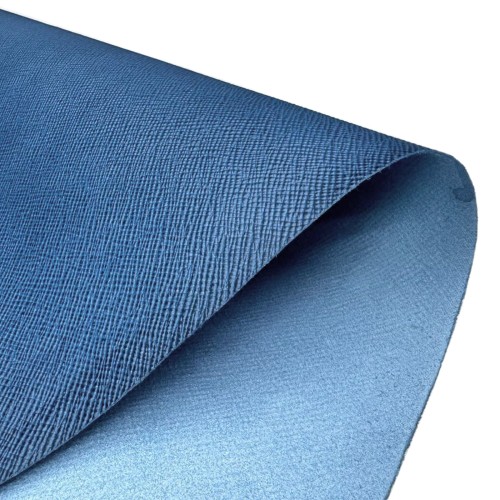 Leather Saffiano Blue 0.8-1.0mm