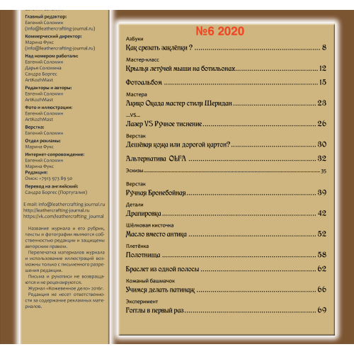 Журнал "Кожевенное дело" (2020)