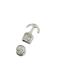 Застёжка для браслета Якорь Мир (ст.серебро)