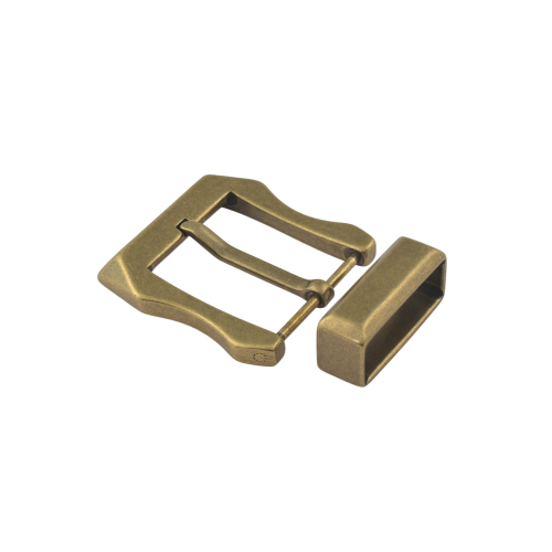 Solid buckle BR-104BQ 40mm with loop (Antique Brass)