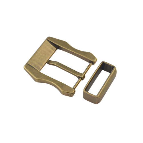 Solid buckle BR-104BQ 40mm with loop (Antique Brass)