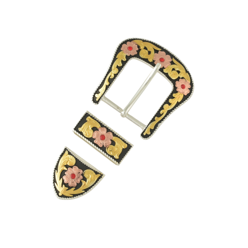 Buckle with loop "Floral Canyon" 38mm