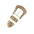 Buckle with loop "Floral Canyon" 38mm