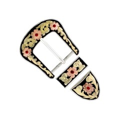 Buckle with loop "Floral Canyon" 38mm