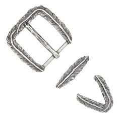 Buckle with loop "Feather" 32mm