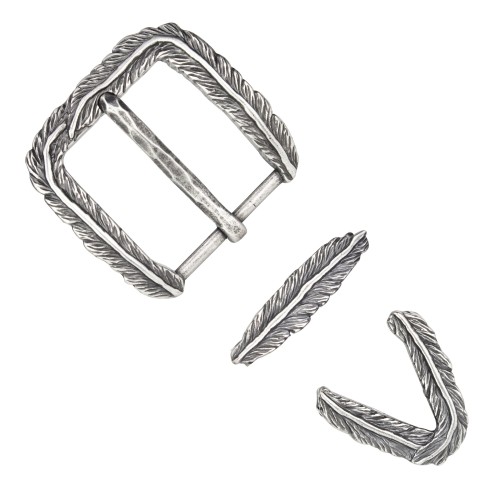 Buckle with loop "Feather" 32mm