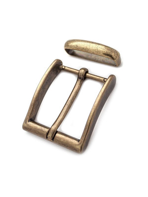 Пряжка ZAC-7869 со шлевкой 40мм (ст.латунь)