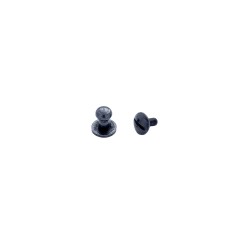 Colar button D020 6mm (Brass, Black)