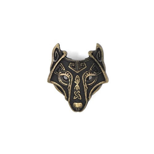 Concho Viking Wolf (Antique Brass)