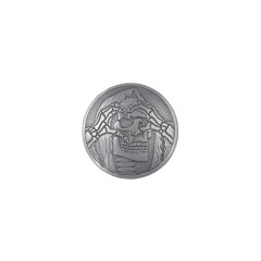 Concho Scull with Heart (Nickel)