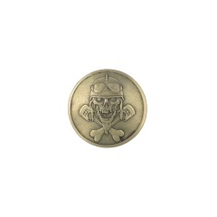 Concho Scull in a Helmet (Brass)