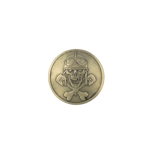 Concho Scull in a Helmet (Brass)