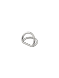 Полукольцо двойное Kelly 12мм (хром)