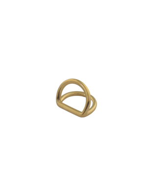 Полукольцо двойное Kelly 12мм (золото)