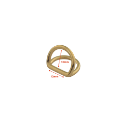 Double D-Ring Kelly 12mm (Gold)
