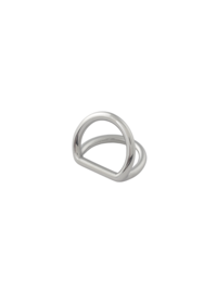 Полукольцо двойное Kelly 14мм (хром)