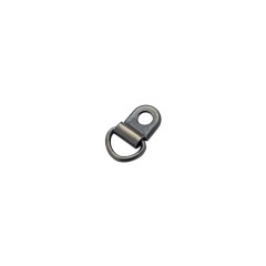 D-ring 8mm with mount (Steel, Antique)