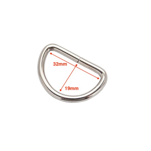 D-ring 32x19mm (Steel,Nickel)