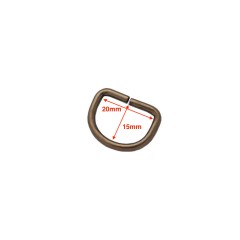 D-ring 20x15mm (Steel,Antique)