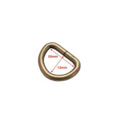 D-ring 20x13mm (Steel,Antique)