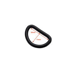 D-ring 20x11mm (Steel,Black)