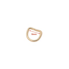 D-ring 16x12mm (Steel,Gold)