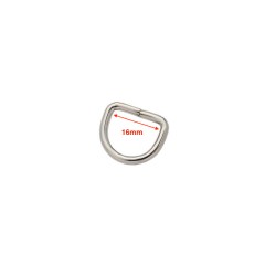 D-ring 16x12mm (Steel,Nickel)