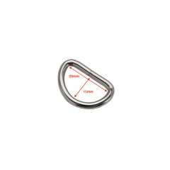 D-ring 20x11mm (Steel,Nickel)