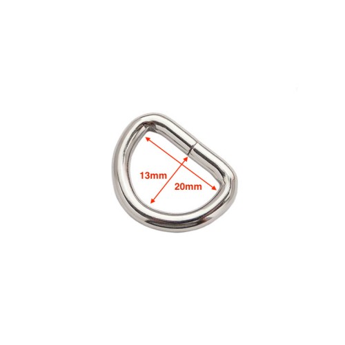 D-ring 20x13mm (Steel,Nickel)