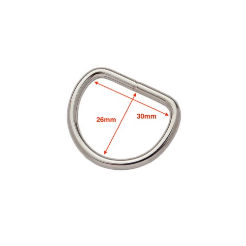 D-ring welded CS-4520 30mm (Steel, Nickel)