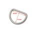 D-ring welded CS-4520 40mm (Steel, Nickel)