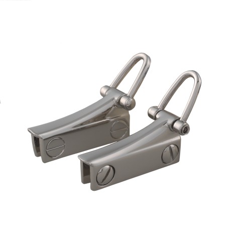 Bag side handle holder Kelly (Large, Chrome)