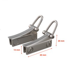 Bag side handle holder Kelly (Large, Chrome)