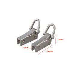 Bag side handle holder Kelly (Small, Chrome)