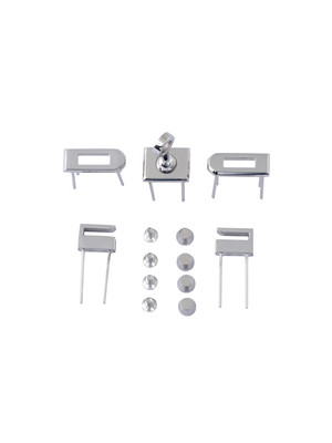 Комплект фурнитуры для сумки Birkin Micro (хром)