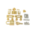 Birkin bag 25 hardware Kit PRO (Gold)