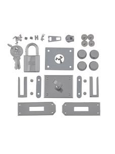 Комплект PRO фурнитуры для сумки Birkin 30 (хром)