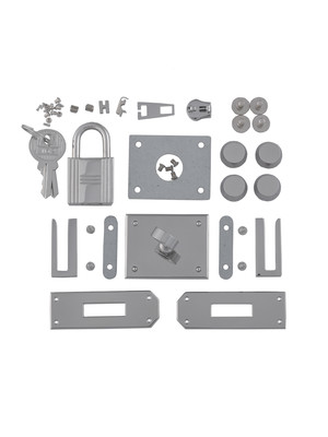 Комплект PRO фурнитуры для сумки Birkin 30 (хром)