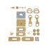 Kelly bag 28 hardware Kit PRO (Gold, No padlock)