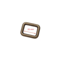 Square loop ZAC-3945 20mm (Antique Brass)