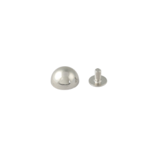 Ножка для сумок Hermes 12мм (полукруглая, хром)