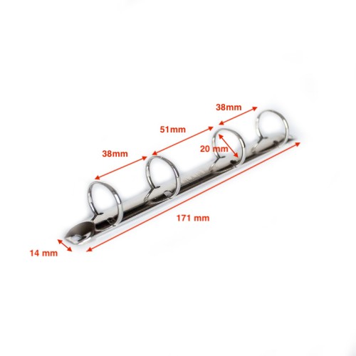 Ring binder 171/20mm (4 rings, Nickel)